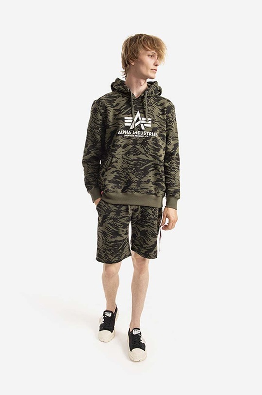 Alpha Industries rövidnadrág X-Fit Cargo Short Camo 166301C.634 zöld AA00