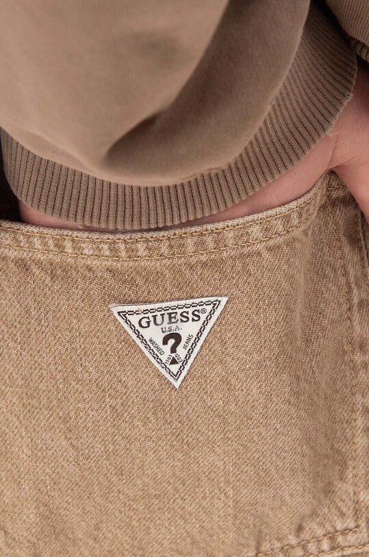 Хлопковые шорты Guess бежевый M2BD00.D4RU0