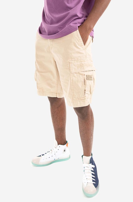 Napapijri cotton shorts cotton beige NA4G5G.GI8