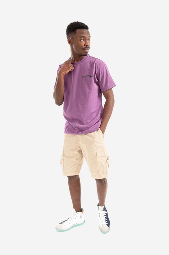 Napapijri cotton shorts NA4G5G.GI8 beige AA00