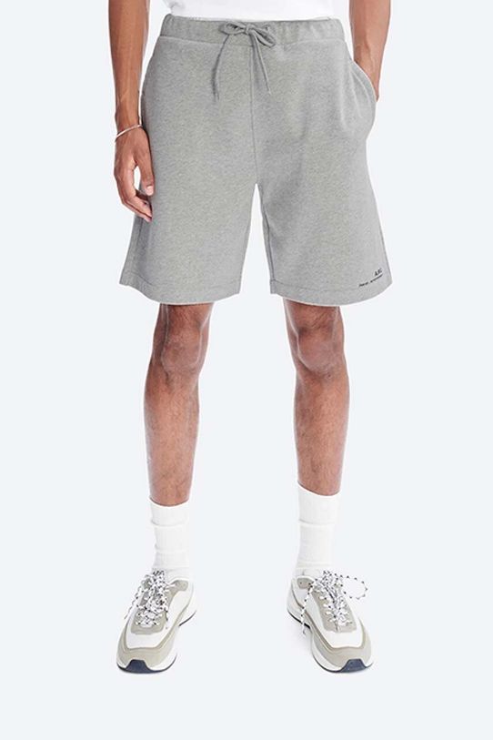 Bavlnené šortky A.P.C. Item Short COEAS-H10148 BLACK jednofarebný sivá COEAS.H10148