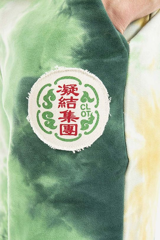 CLOT pantaloncini in cotone Badge Shorts verde CLSRS50016.GREEN
