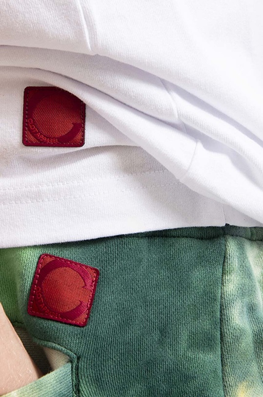 CLOT pantaloncini in cotone Badge Shorts CLSRS50016.GREEN verde