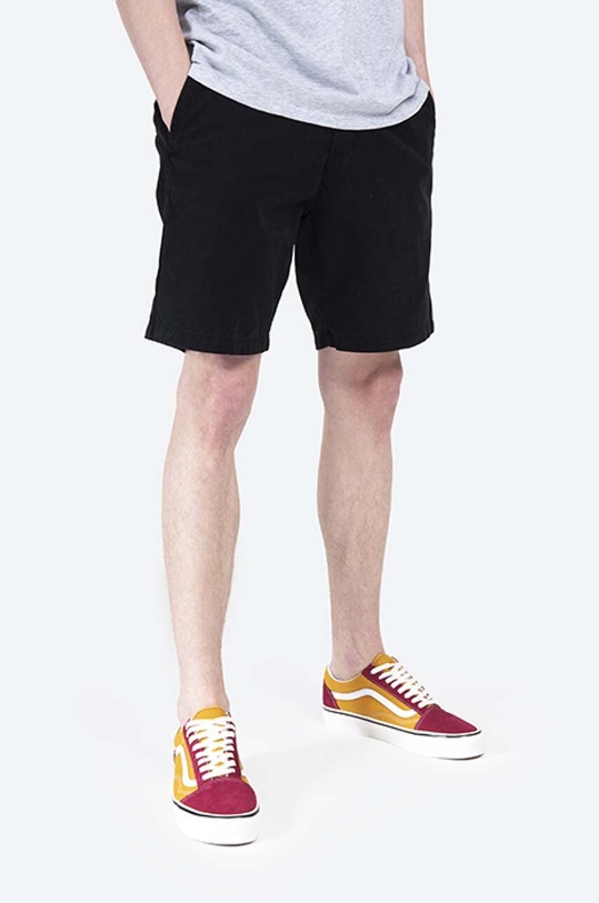 Carhartt WIP cotton shorts John Short cotton black I021730.BLACK