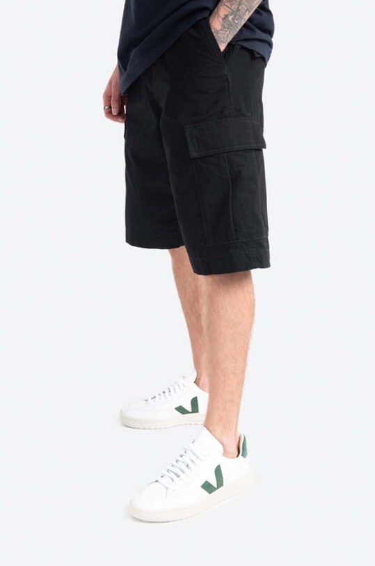 Бавовняні шорти Carhartt WIP Regular Cargo Short I028246.BLACK