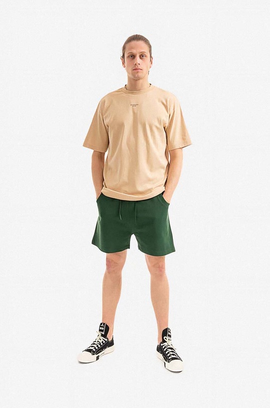 Drôle de Monsieur pantaloncini in cotone BS100.DARK.GREEN verde AA00