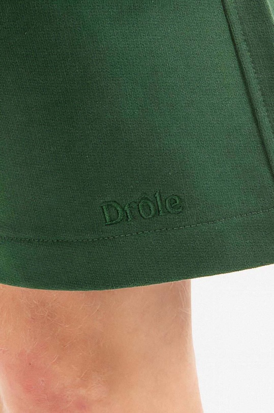 Drôle de Monsieur pantaloncini in cotone verde BS100.DARK.GREEN