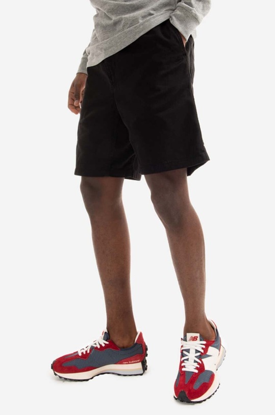 Carhartt WIP pantaloni scurți din bumbac Flint Short I030480.BLACK negru