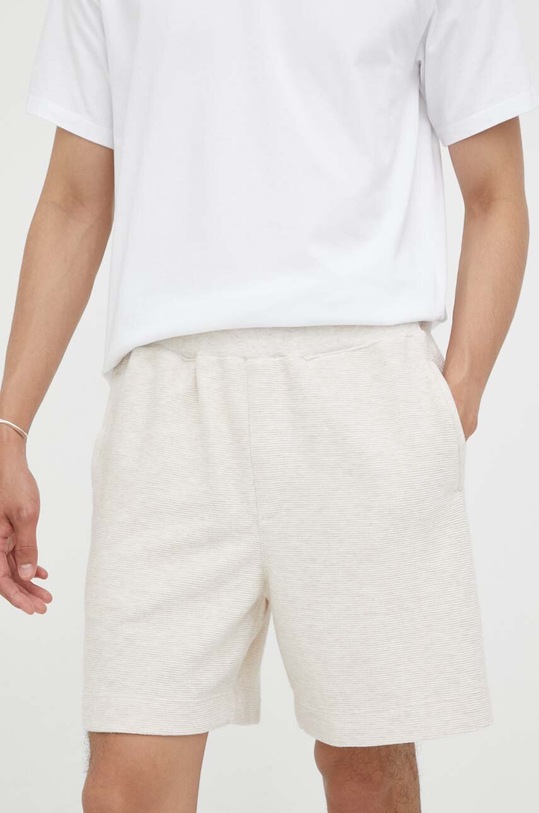 American Vintage szorty dzianina beżowy MZAO09A