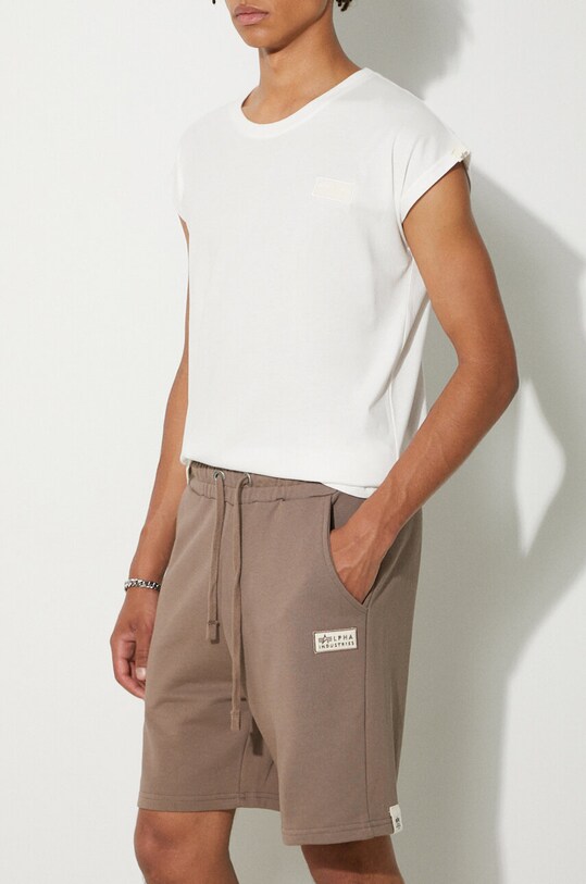 Alpha Industries szorty bawełniane brązowy 106365.628