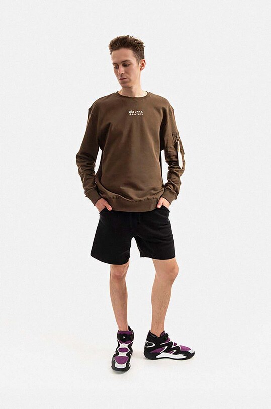 Alpha Industries pantaloni scurți din bumbac 106365.649 negru AA00