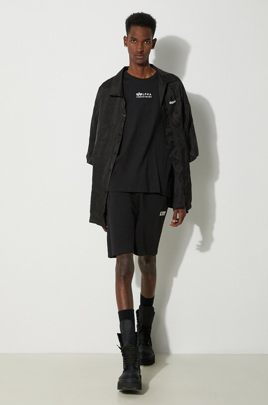 Alpha Industries szorty bawełniane 106365.649 czarny AA00