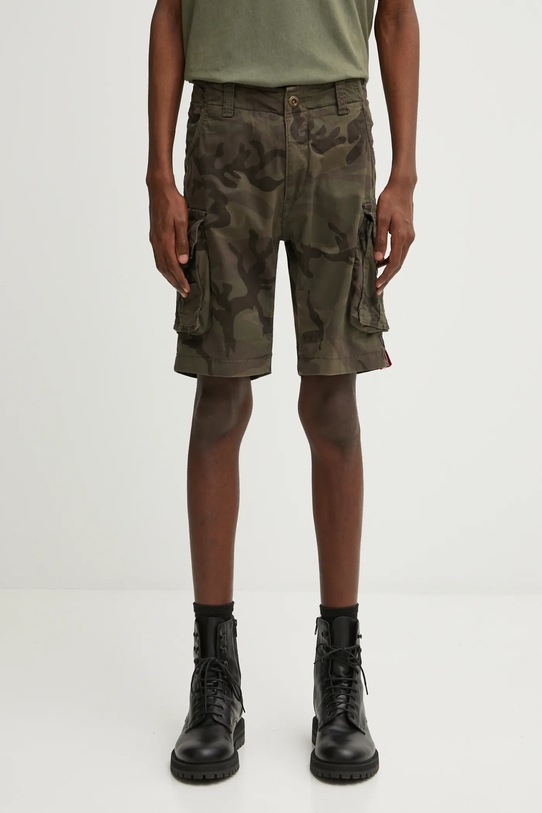 Kraťasy Alpha Industries s elastanem zelená 196201.415