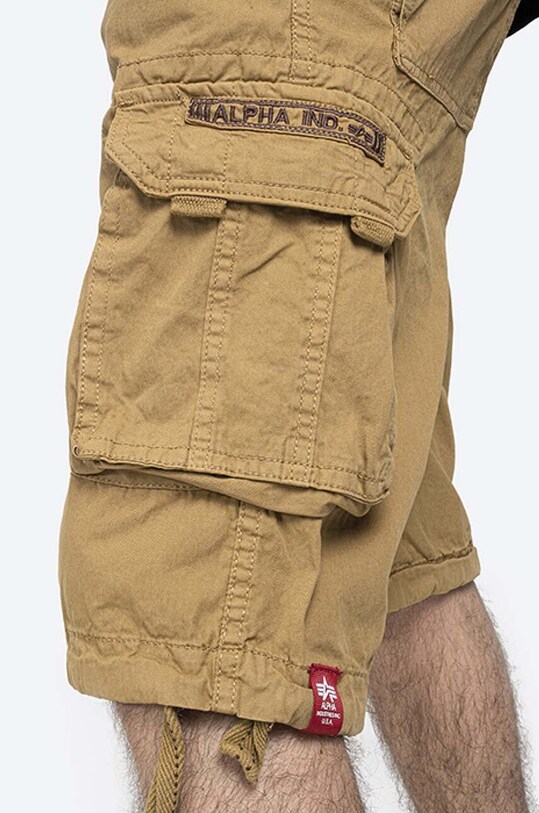 Pamučne kratke hlače Alpha Industries Jet Short smeđa 191200.13