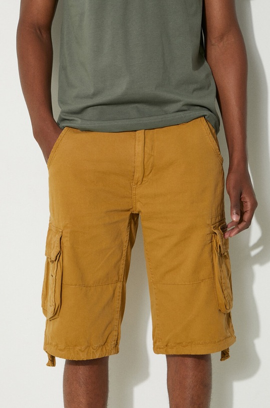 Alpha Industries szorty bawełniane Jet Short brązowy 191200.13