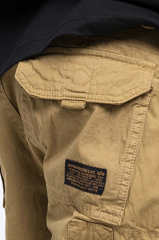 Bavlněné šortky Alpha Industries Jet Short 191200.13 hnědá