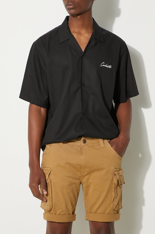 Къс панталон Alpha Industries еластичен зелен 176203.13