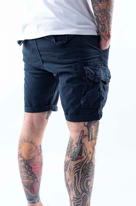 Alpha Industries szorty bawełniane 176203.07 granatowy SS24
