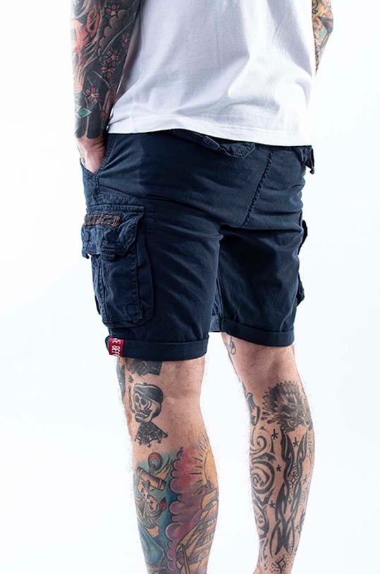 Alpha Industries szorty bawełniane granatowy 176203.07