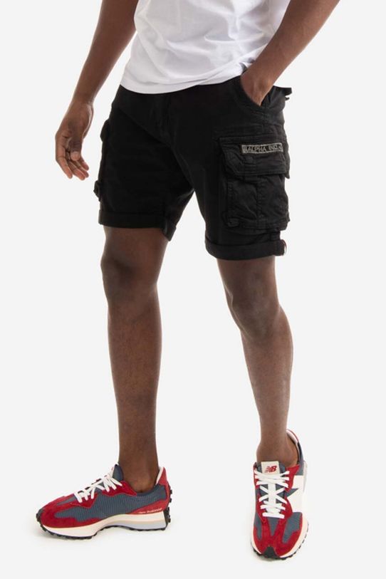 Alpha Industries cotton shorts fabric black 176203.03