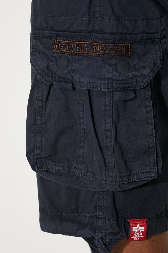 Памучен къс панталон Alpha Industries 191200.07 тъмносин