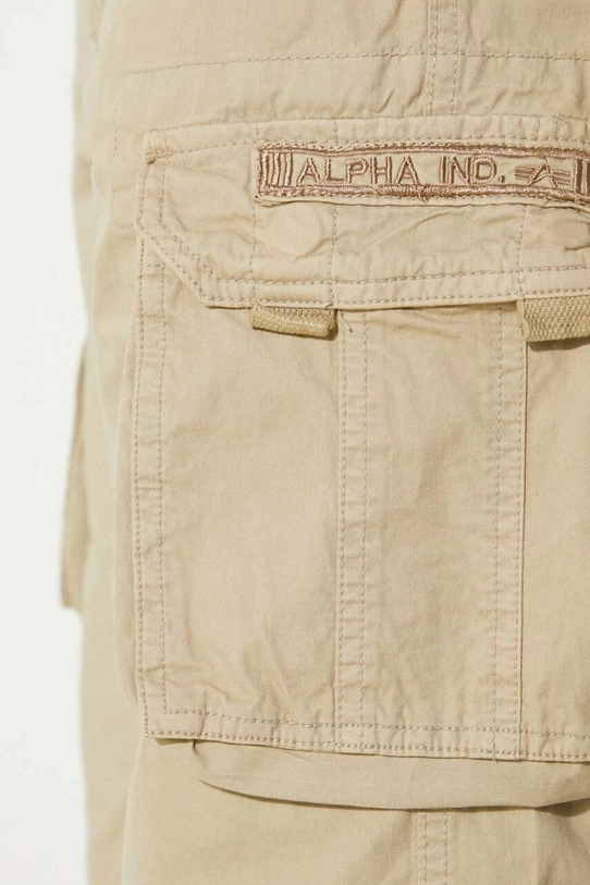 Bavlněné šortky Alpha Industries Jet Short 191200.159 béžová