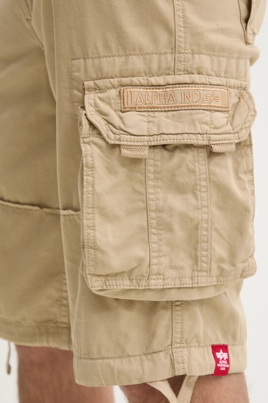 Bavlněné šortky Alpha Industries Alpha Industries Jet Short 191200 159 béžová 191200.159