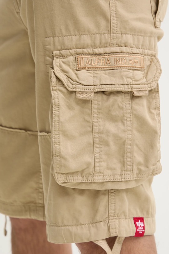 Bavlnené šortky Alpha Industries Alpha Industries Jet Short 191200 159 béžová 191200.159
