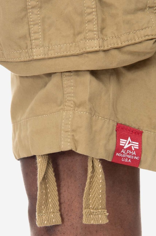Bavlněné šortky Alpha Industries Jet Short 191200 82 zelená 191200.82
