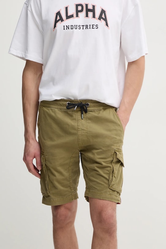 Kraťasy Alpha Industries látka zelená 106251.11