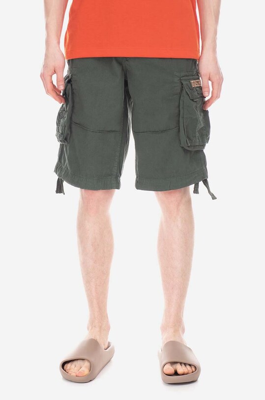 Alpha Industries pantaloni scurți din bumbac Alpha Industries Jet Short 191200 353 bumbac verde 191200.353