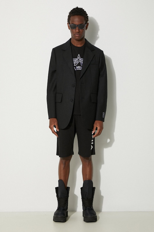 Βαμβακερό σορτσάκι Alpha Industries Alpha Industries Alpha Jersey Short 116366 03 116366.03 μαύρο AA00