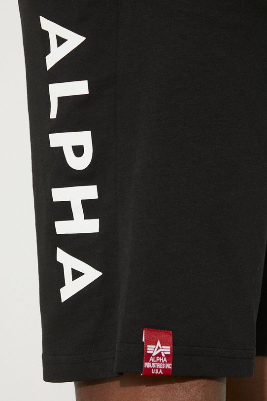 Alpha Industries pantaloni scurți din bumbac Alpha Industries Alpha Jersey Short 116366 03 116366.03 negru