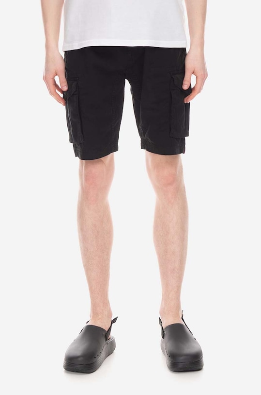 Alpha Industries szorty bawełniane bawełna czarny 106251.03
