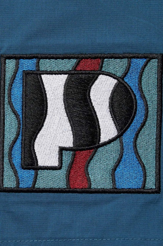 by Parra shorts Zebra Striped blue 49335.TEAL