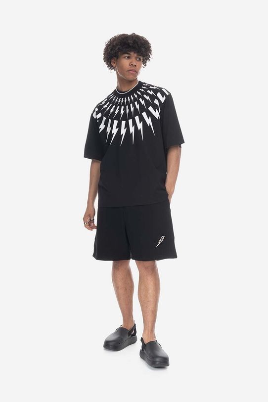 Neil Barett cotton shorts PBJP060.U509 black