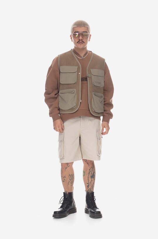 Bavlnené šortky Wood Liam Rwill Shorts 12315202-5016 LIGHT SAND 12315202.5016