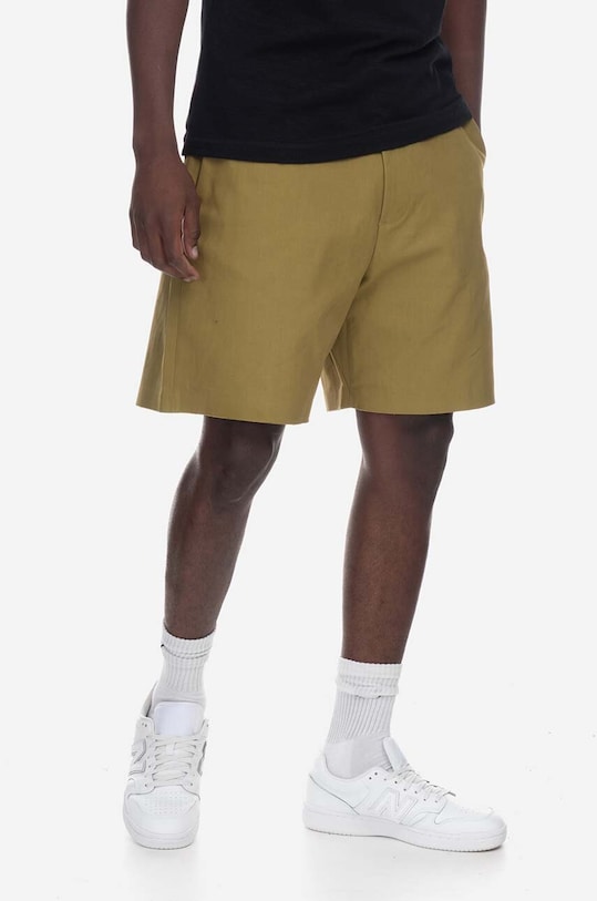 Bavlněné šortky ROA bavlna zelená RBM0046FA41