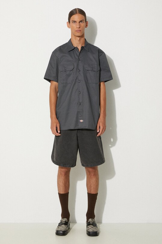 A-COLD-WALL* cotton shorts Garment Dyed Panel Short ACWMB184 BLACK ACWMB184 black AA00