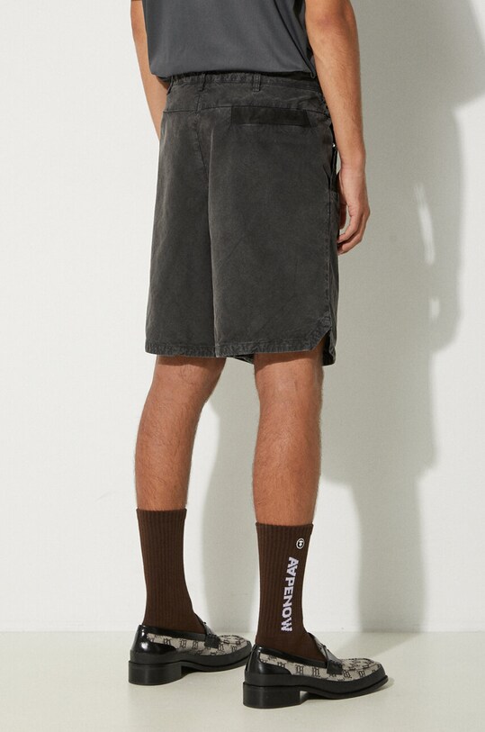 Clothing A-COLD-WALL* cotton shorts Garment Dyed Panel Short ACWMB184 BLACK ACWMB184 black