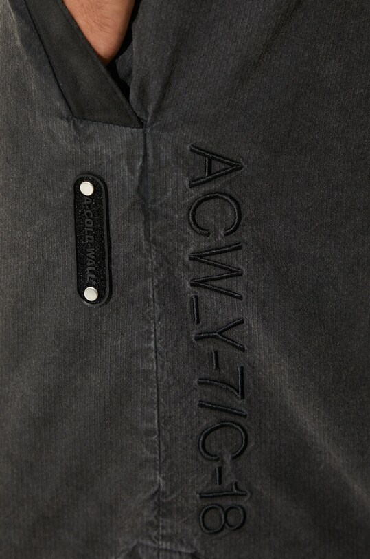 A-COLD-WALL* cotton shorts Garment Dyed Panel Short ACWMB184 BLACK ACWMB184
