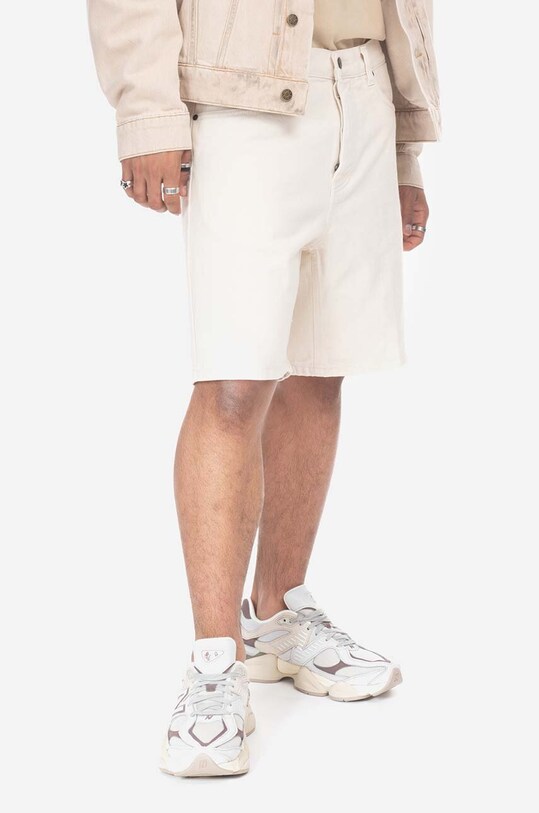 Carhartt WIP szorty jeansowe bawełniane Newel Short I029149 beżowy