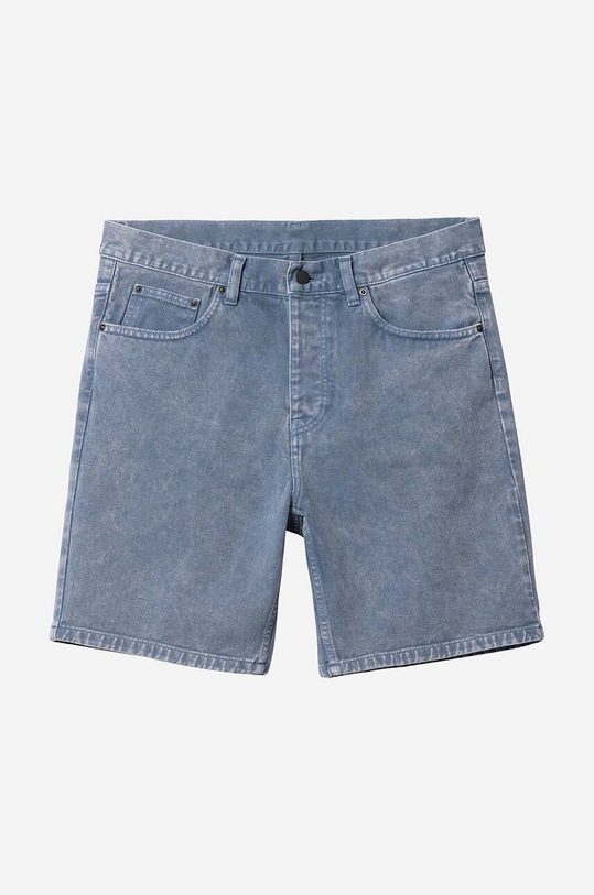 Odzież Carhartt WIP szorty jeansowe bawełniane Newel Short I029149 niebieski