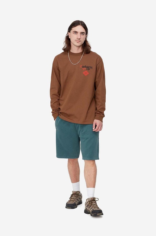 Carhartt WIP cotton shorts Nelson green I030130