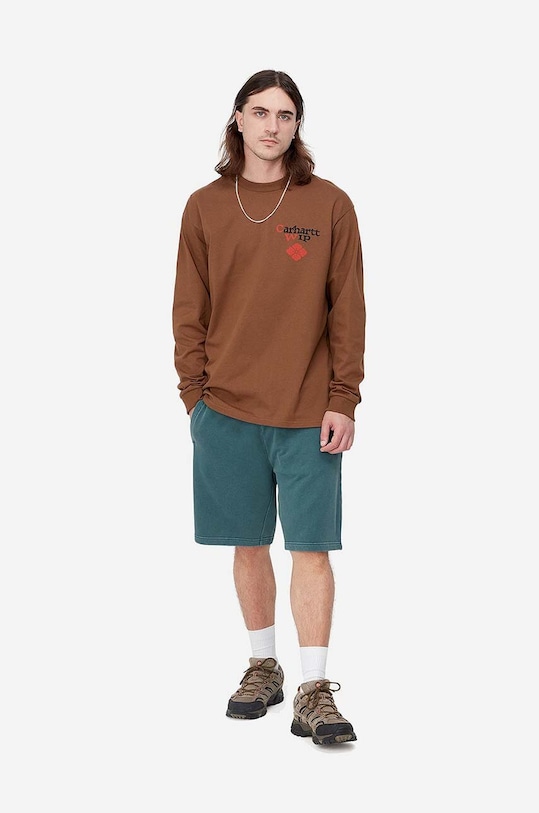 Carhartt WIP cotton shorts Nelson green I030130