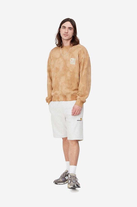 Oblečení Kraťasy Carhartt WIP American Script Sweat Short I031685 šedá
