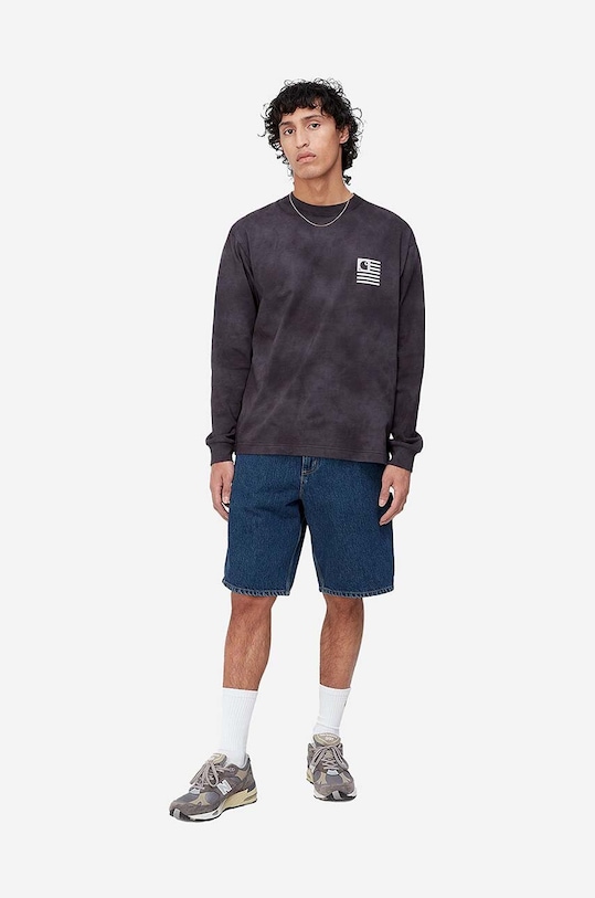 Джинсові бавовняні шорти Carhartt WIP I032026 блакитний SS23