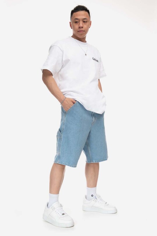 Carhartt WIP szorty jeansowe bawełniane Single Knee Short