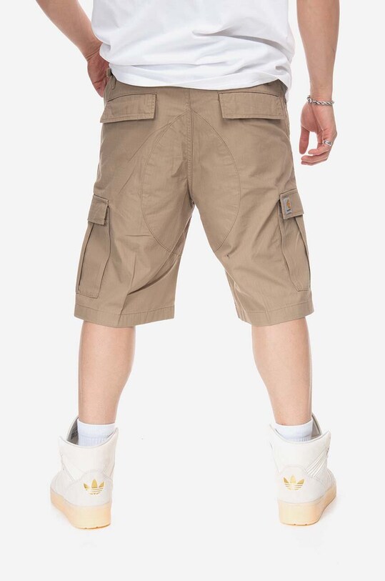 Carhartt WIP pantaloni scurți din bumbac I028245 maro