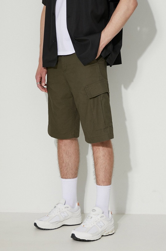 Bavlněné šortky Carhartt WIP Regular Cargo Short zelená I028246